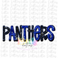 Panthers  PNG - Panthers Sublimation  - Digital Download - Blue and Black Rhinestone