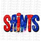 Saints PNG -  sublimation design - Digital Download - Royal and Red Rhinestone