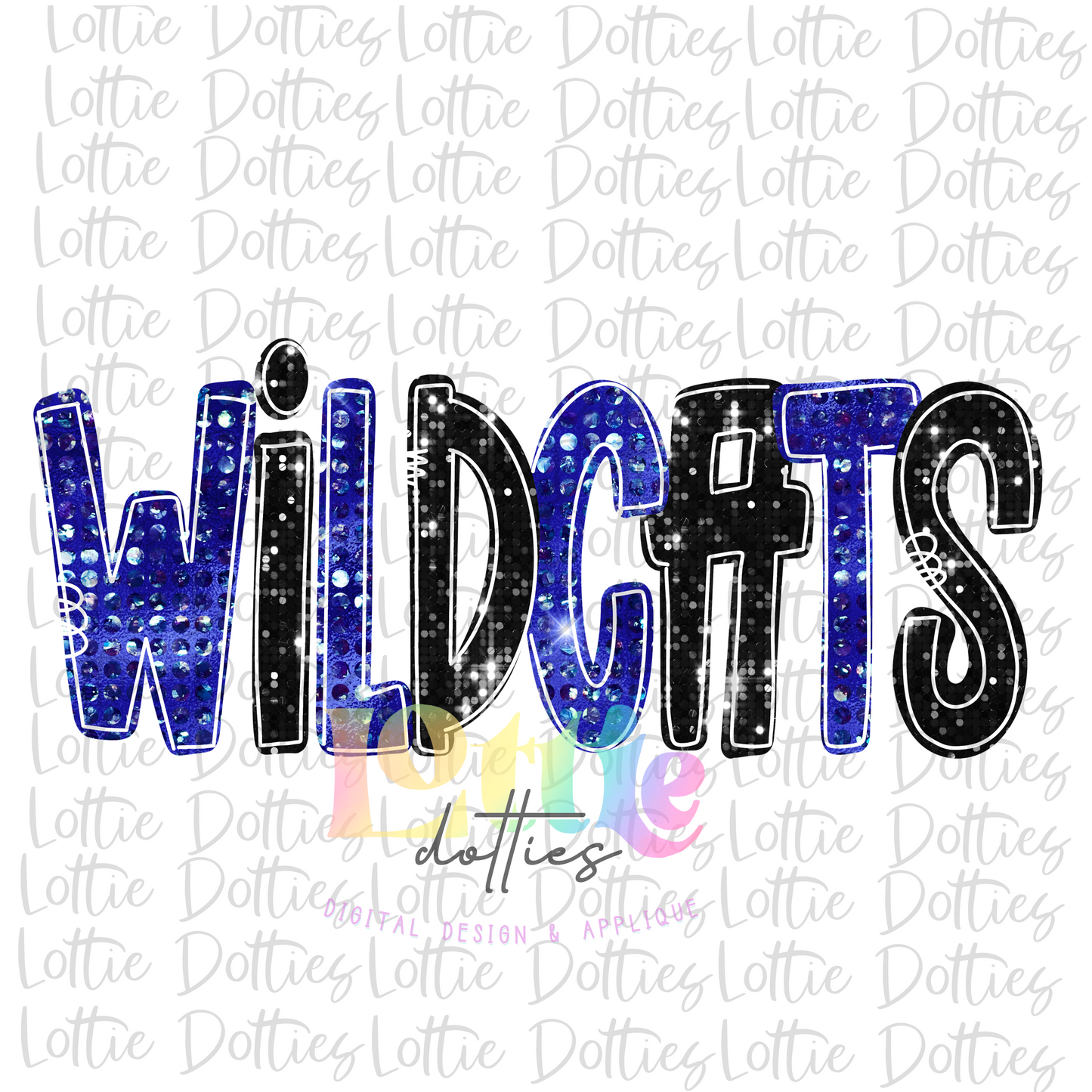 Wildcats  PNG - Wildcats -  sublimation design - Digital Download - Royal and Black