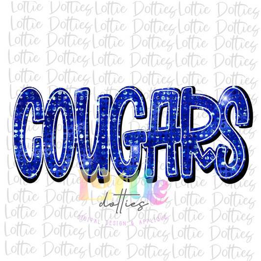 Cougars  Png - Cougars  Sublimation - Digital Download - Royal