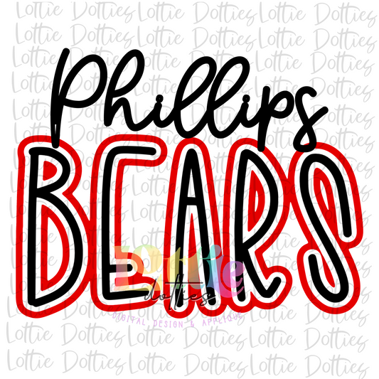 Phillip Bears PNG - Bears  sublimation design - Digital Download