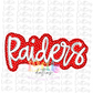 Raiders  PNG   - Instant Download - Digital Download - Sublimation Design - Red and White