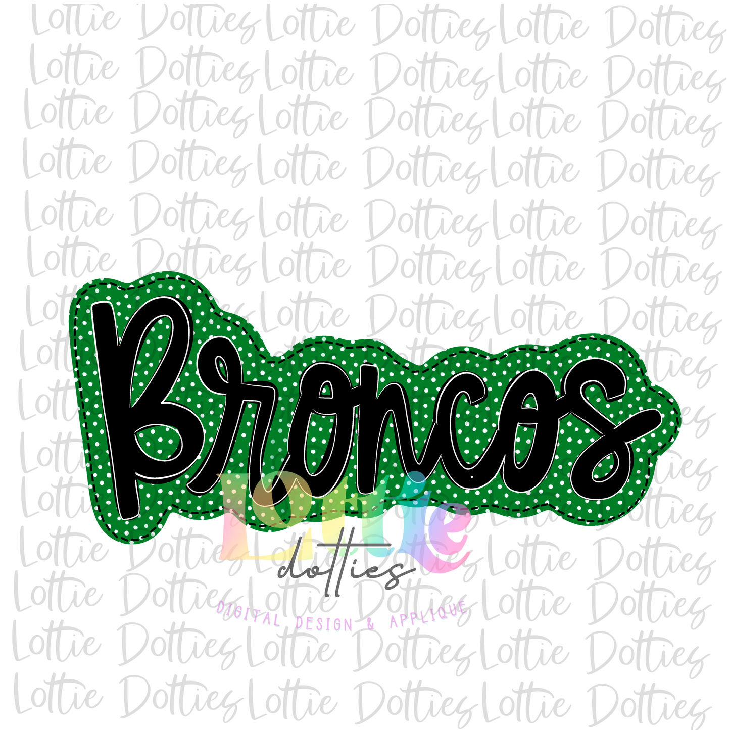 Broncos -  PNG   -  sublimation design - Digital Download - Green and Black