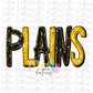 Plains PNG - Plains Sublimation - Digital Download - Black and Gold Rhinestone