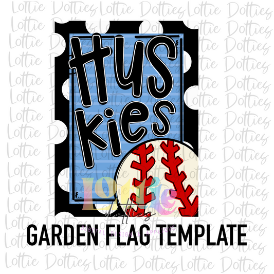 Huskies Baseball Flag PNG - Huskies Sublimation Design - Digital Download