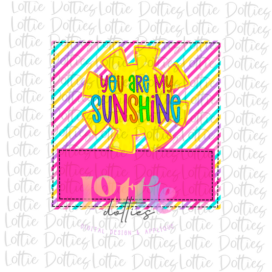 Faux Applique PNG - You Are My Sunshine Box Sublimation - Digital Download