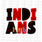 Indians PNG -  Indians sublimation design - Digital Download - Red and Black