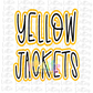 Yellow Jackets Png - Sublimation Design- Digital Download - Yellow and Black