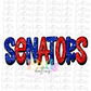 Senators PNG - Senators Sublimation - Digital Download - Blue and Red