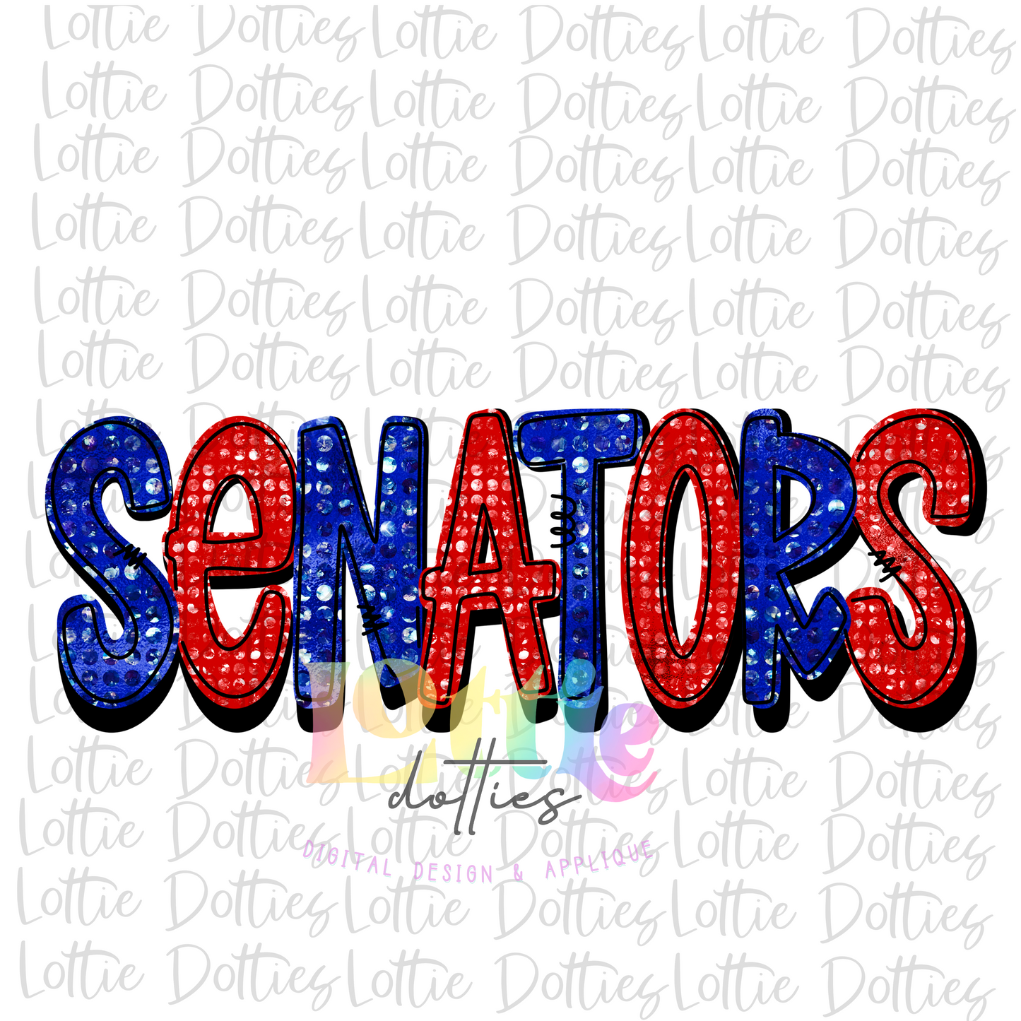 Senators PNG - Senators Sublimation - Digital Download - Blue and Red