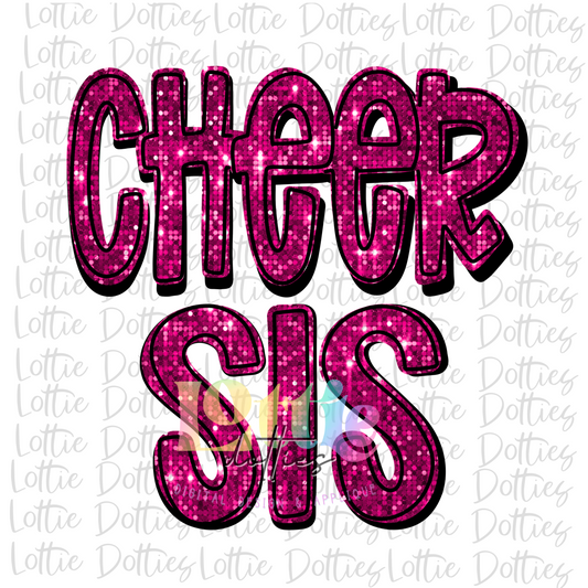 Cheer Sis Png - Cheer Sis  Sublimation Design - Digital Download - Pink Rhinestones