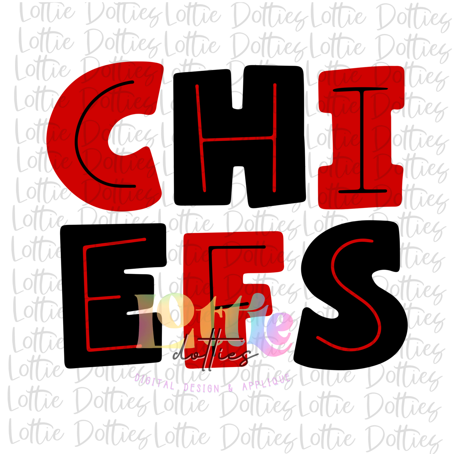 Chiefs Png - Chiefs - Digital Download - Sublimation  Design - Red and Black