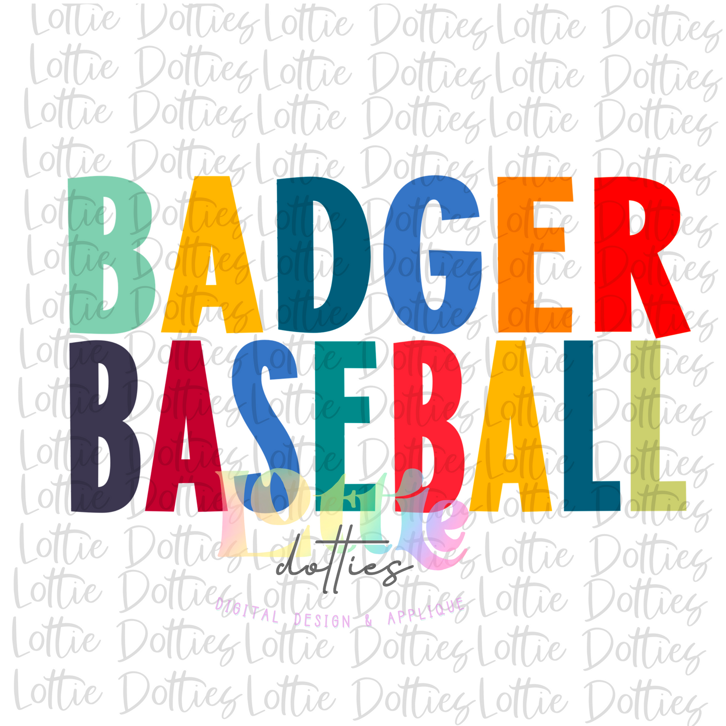 Badgers Baseball - Sublimation Design - Digital Download