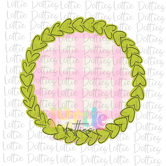 Blank Wreath Sublimation Design-  - Monogram Frame - Digital Download