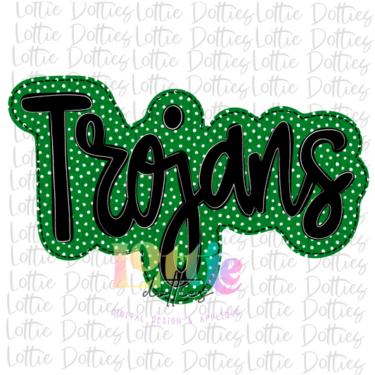 Trojans - PNG - sublimation design - Digital Download - Green and Black