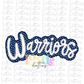 Warrior Png - Mascot  Sublimation Design - Digital Download - Navy and White
