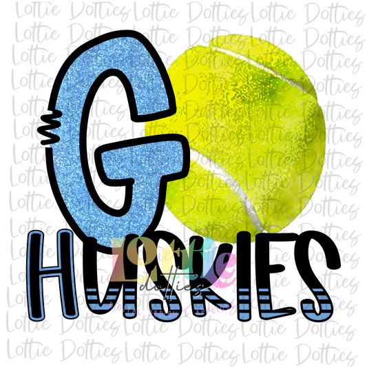 Go Huskies Tennis PNG - Helena Sublimation - Digital Download