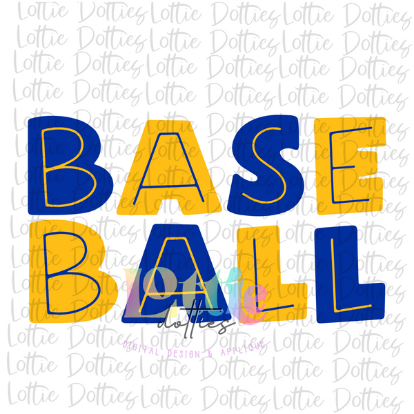 Baseball Png - Baseball Design - Baseball Sublimation - Royal Blue