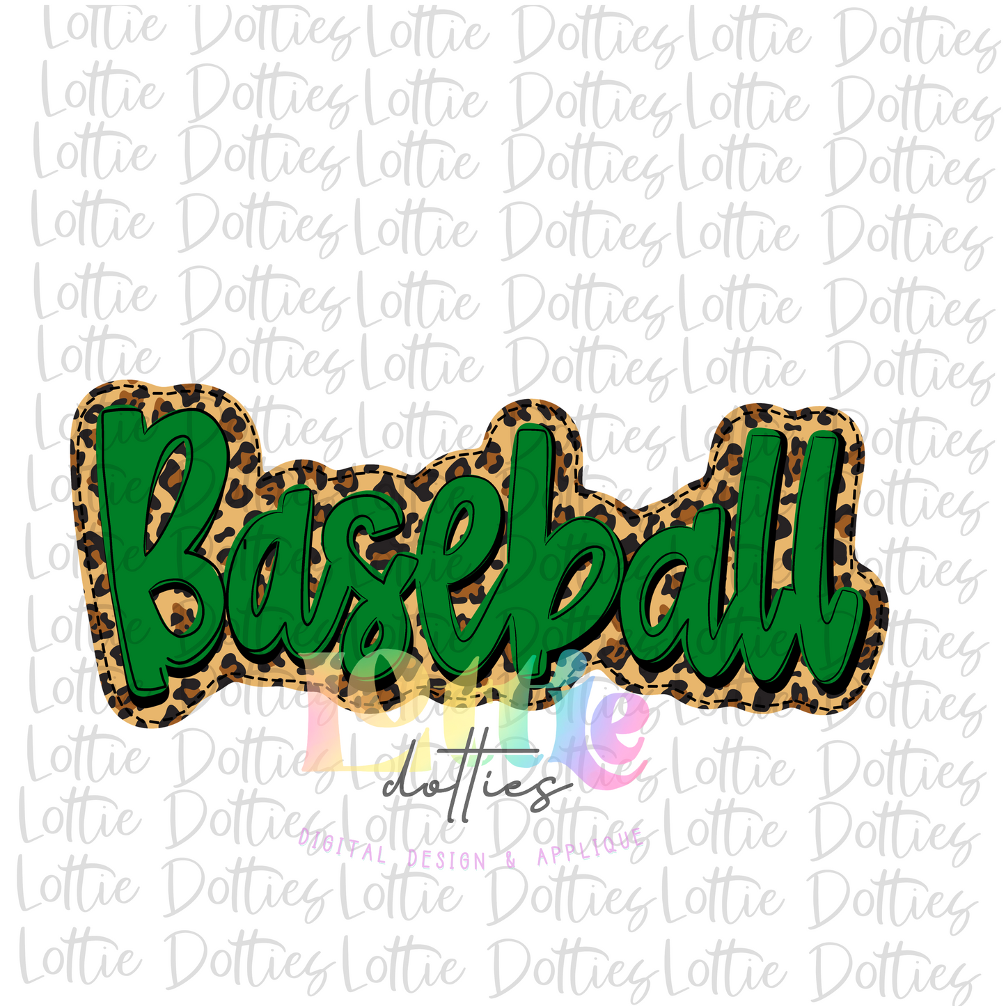 Baseball Png - Baseball Design - Baseball  Design - Leopard Green