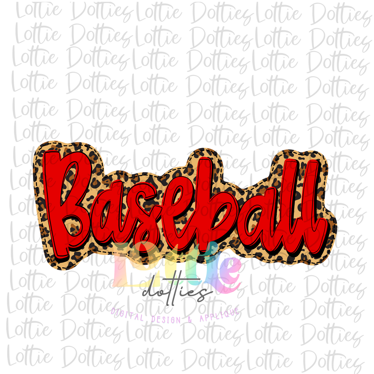 Baseball Png - Baseball Design - Baseball  Design - Leopard Red