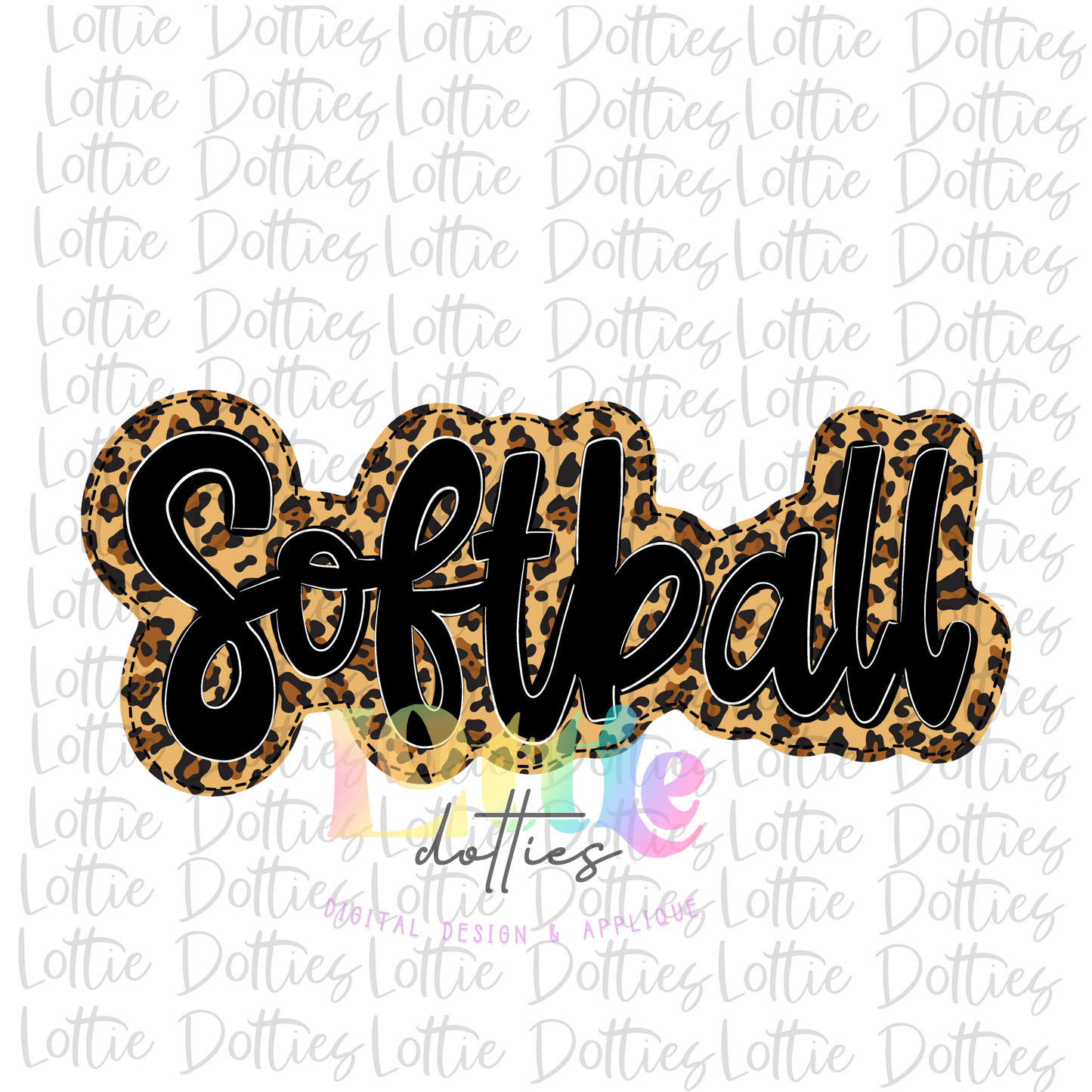 Softball Png  - Softball Sublimation -  Digital Download- Leopard and  Black