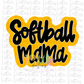 Softball Mama Png  - Softball Sublimation -  Digital Download - Gold and Black