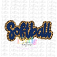 Softball Png  - Softball Sublimation -  Digital Download- Leopard and Navy