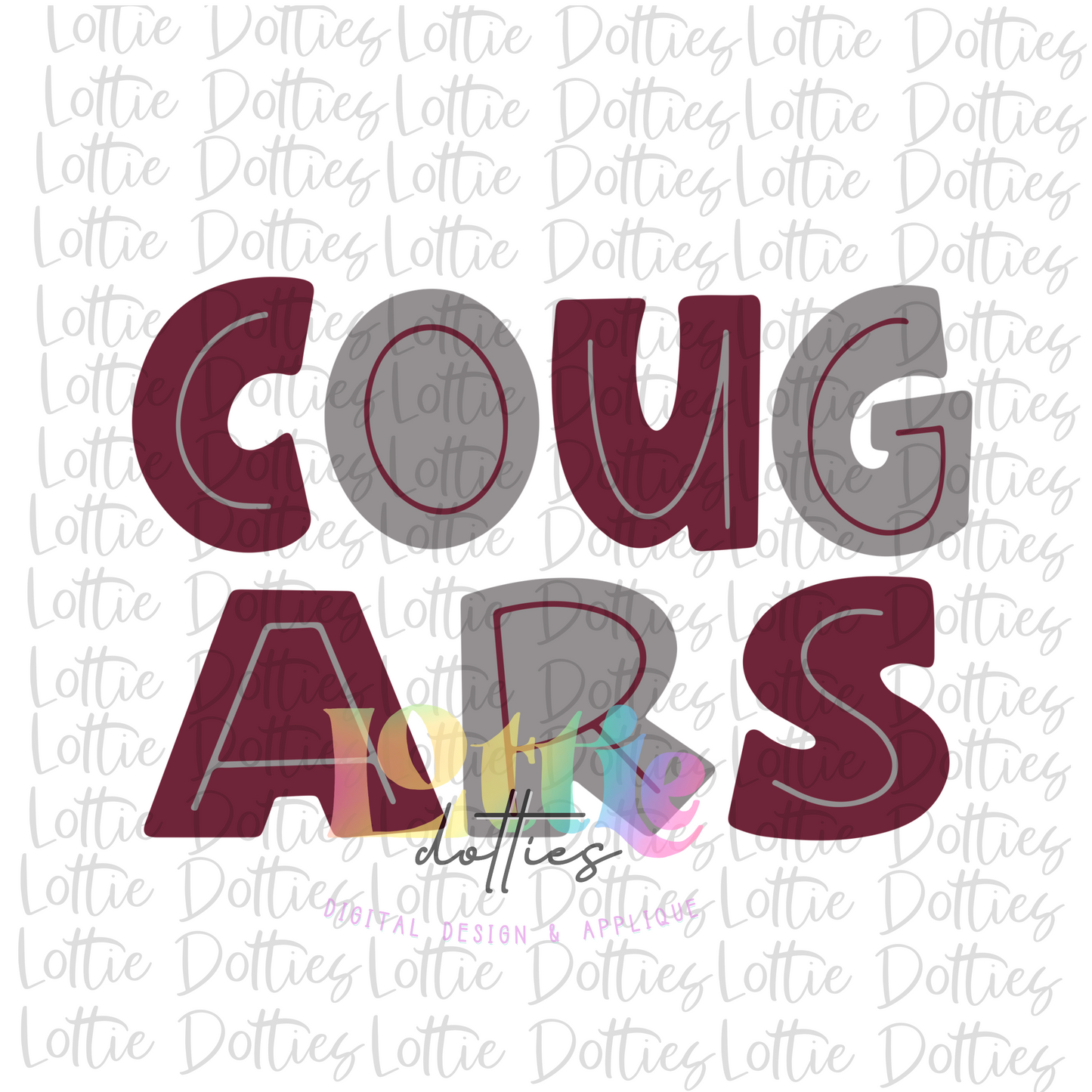 Cougars  Png - Cougars  Sublimation -  Digital Download - Maroon and Gray