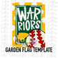 Warrior Baseball Flag Png - Mascot  Sublimation Design - Digital Download - Green and Gold
