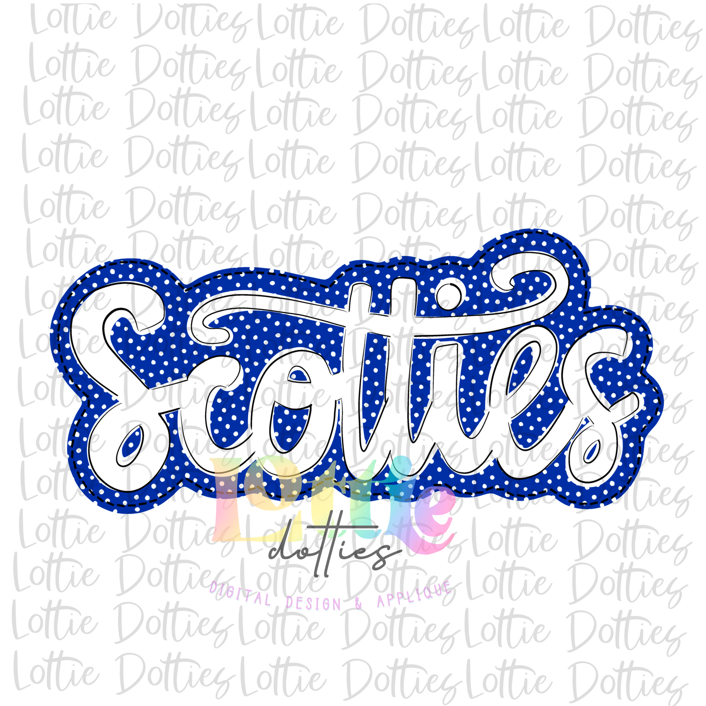 Scotties - PNG - Scotties - Sublimation - Digital Download - Royal and White
