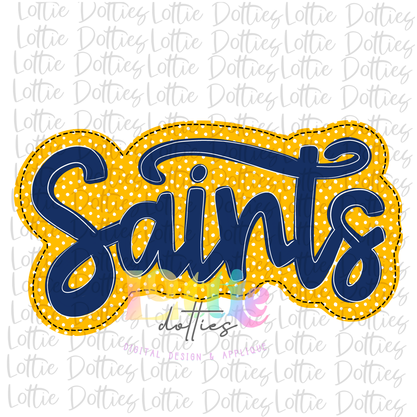 Saints PNG -  sublimation design - Digital Download - Navy and Gold