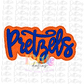 Pretzels PNG - Pretzels Sublimation  - Digital Download - Royal and Orange
