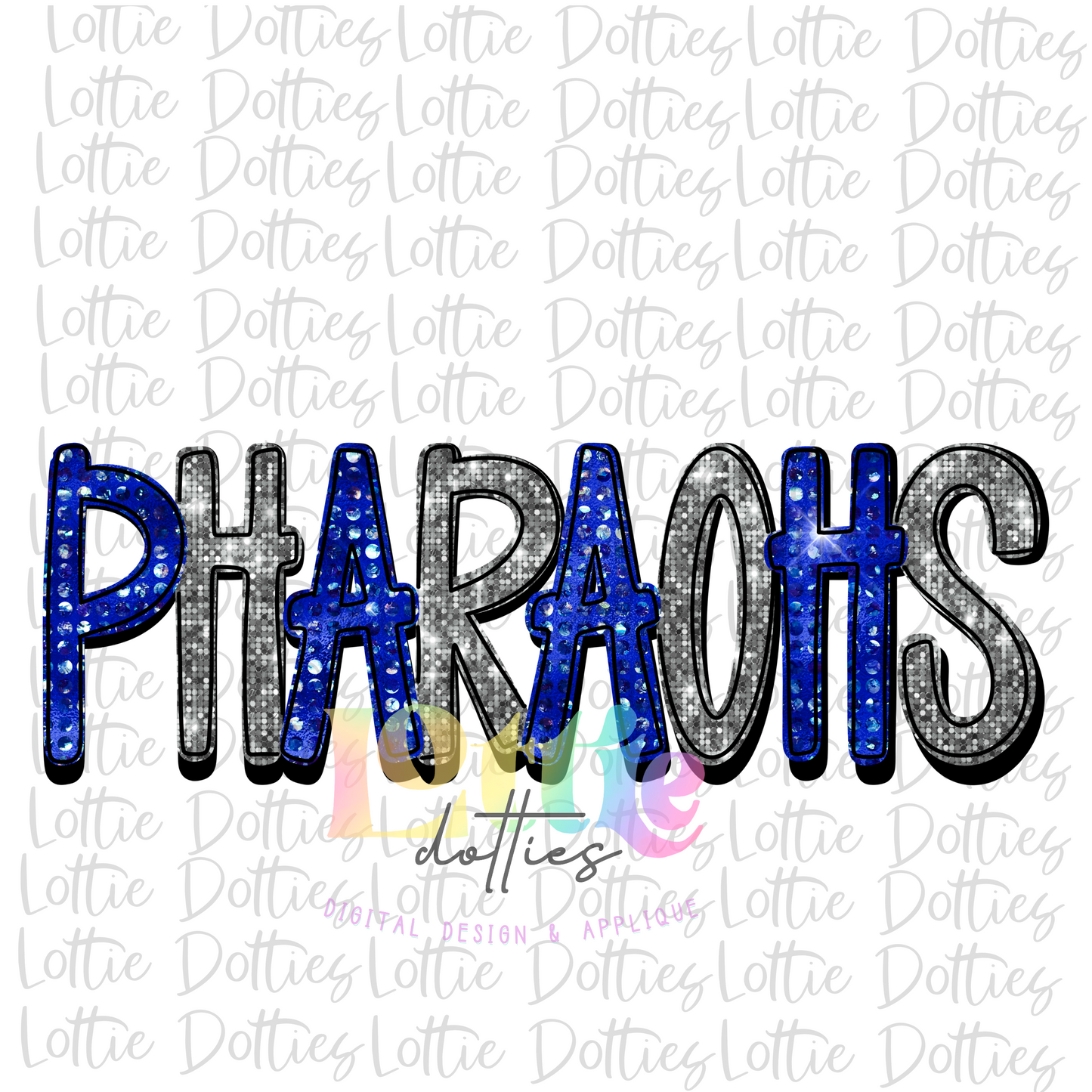 Pharaohs PNG - Pharaohs Sublimation - Digital Download - Blue and Gray Rhinestone