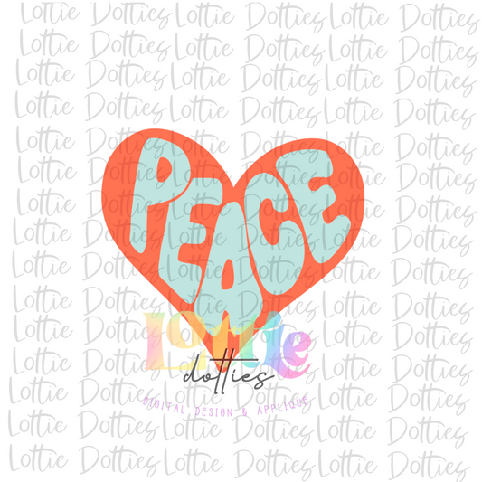 Peace Heart PNG - Peace Heart Sublimation - Digital Download