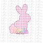 Bunny PNG - Easter Sublimation - Digital Download - Pink Gingham