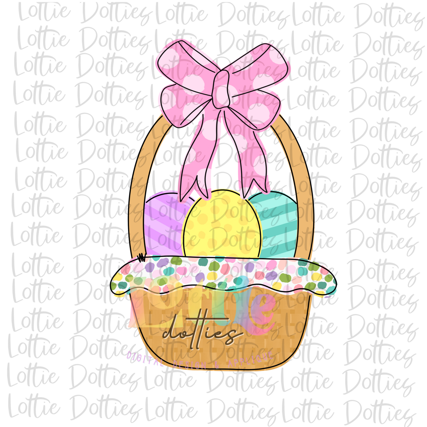 Easter Basket PNG - Easter Sublimation - Digital Download -