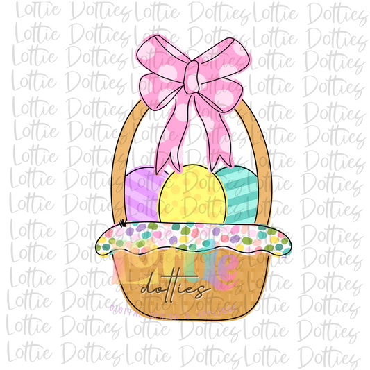 Easter Basket PNG - Easter Sublimation - Digital Download -