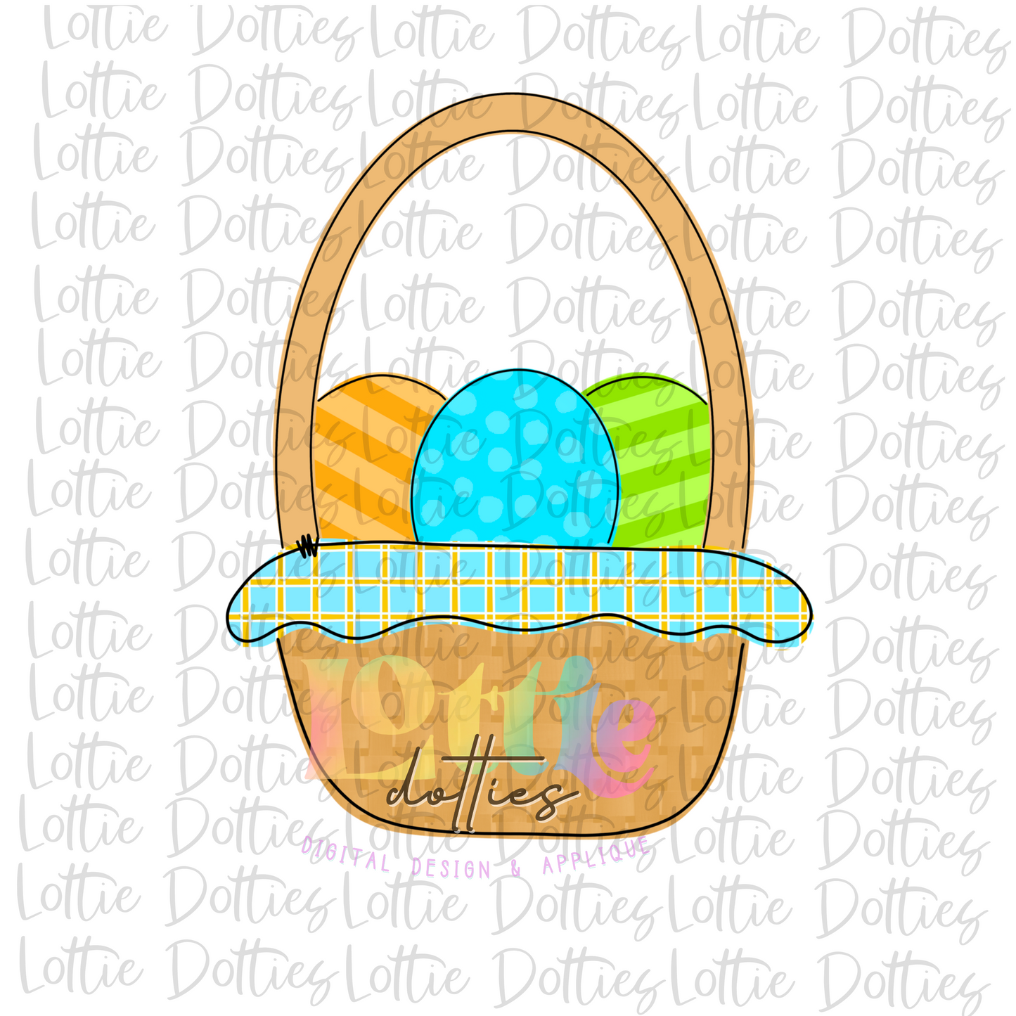 Easter Basket PNG - Easter Sublimation - Digital Download -