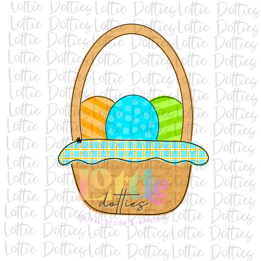 Easter Basket PNG - Easter Sublimation - Digital Download -