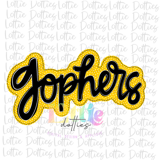 Gophers PNG - Gophers Sublimation - Digital Download - Gold and Black