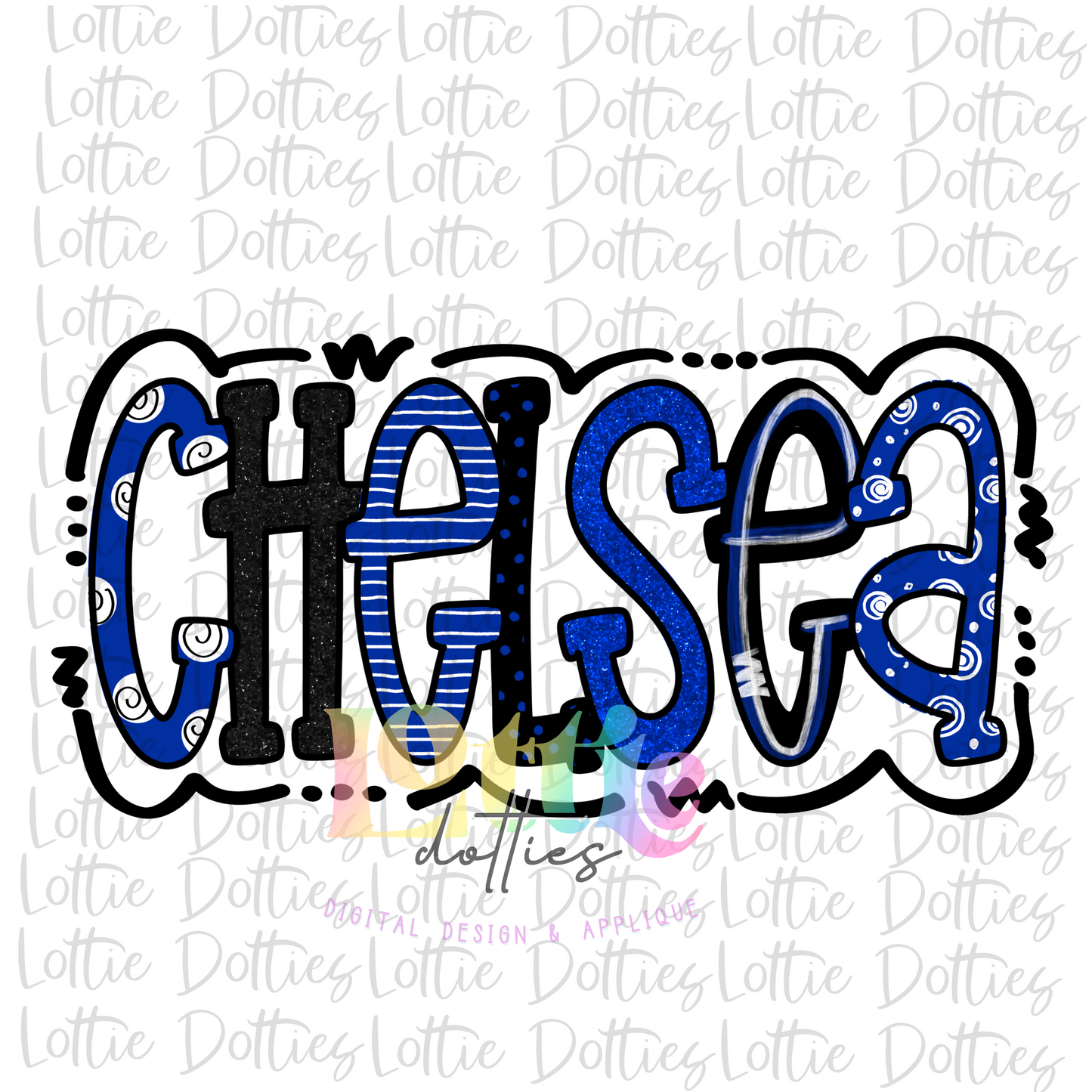 Chelsea PNG - Chelsea Sublimation  - Instant Download - Digital Download - Royal and Black