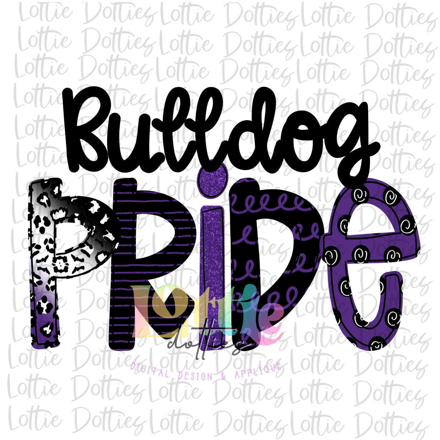 Bulldogs Pride  -  PNG - Bulldogs  -  sublimation design - Digital Download - Blue and Black