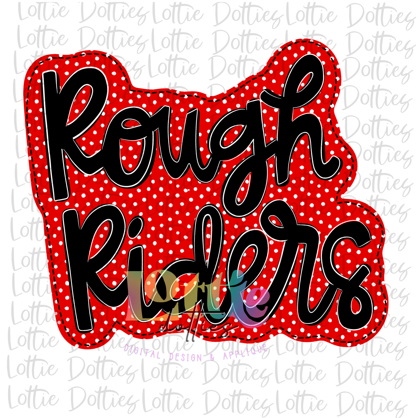 Rough Riders PNG - Rough Riders  Sublimation - Mascots - Red and Black