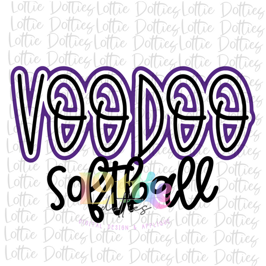 Voodoo Softball PNG - Voodoo Sublimation  - Instant Download - Digital Download