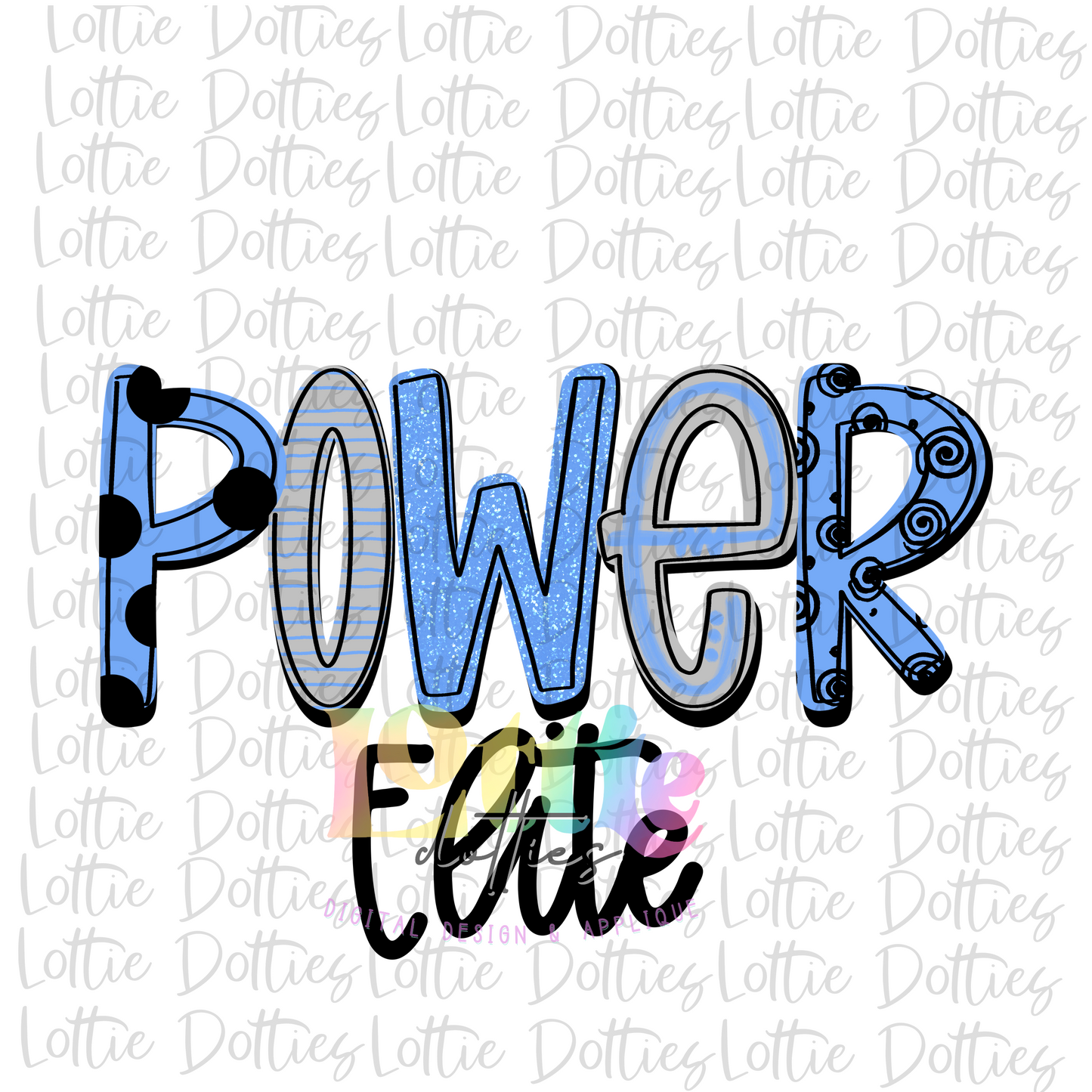 Power Elite PNG - Power Sublimation - Digital Download - Blue