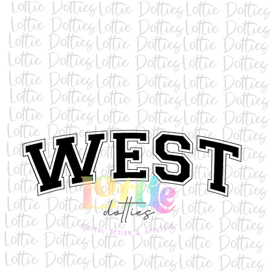 West PNG - West Sublimation - Digital Download