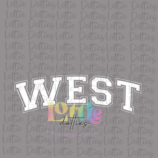 West PNG - West Sublimation - Digital Download