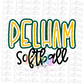 Pelham Softball PNG -  Softball Sublimation design - Digital Download