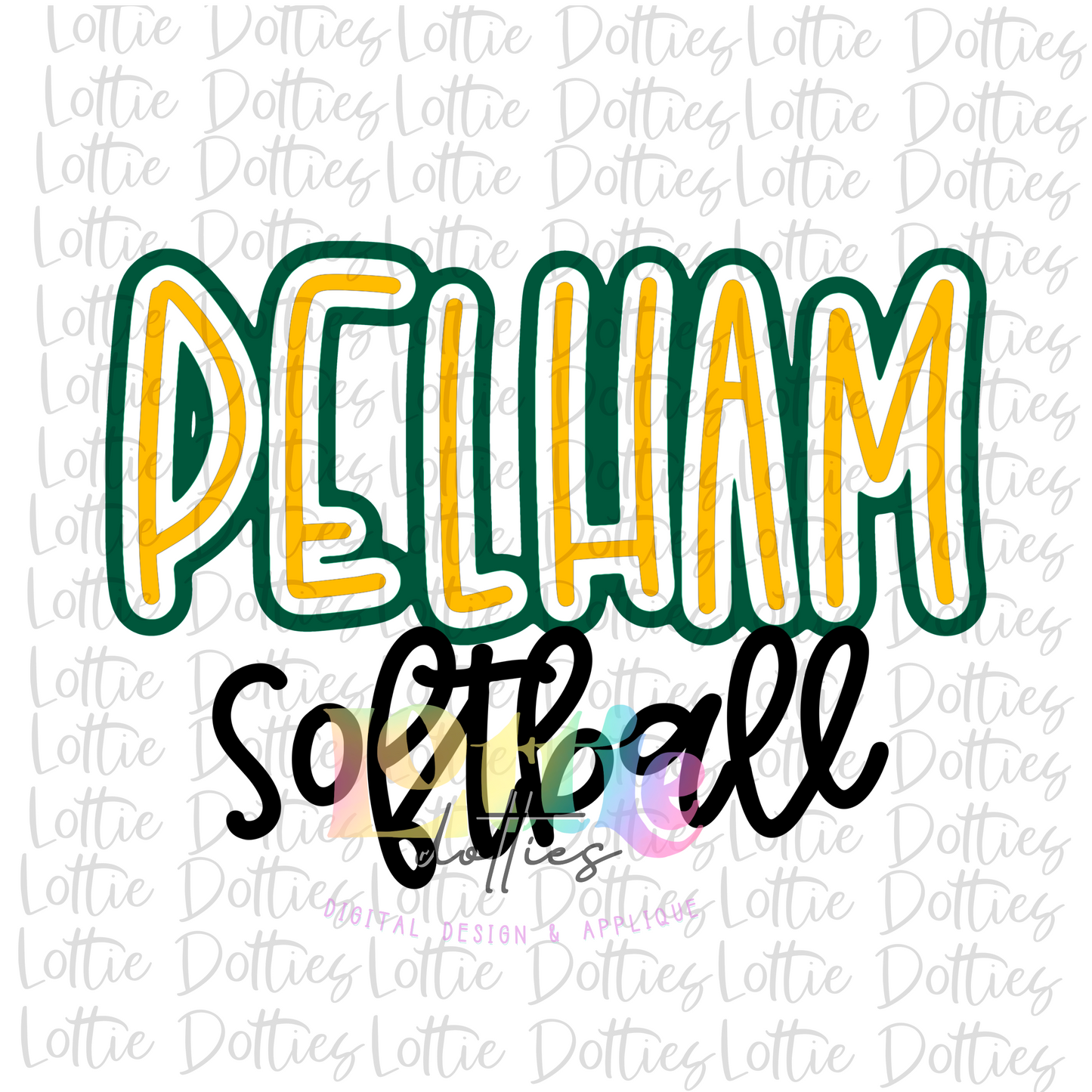 Pelham Softball PNG -  Softball Sublimation design - Digital Download