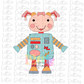 Robot Girl PNG - Robot Sublimation - Digital Download